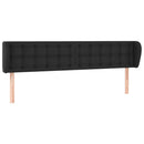 sengegavl med kanter 183x23x78/88 cm kunstlæder sort
