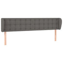 sengegavl med kanter 183x23x78/88 cm kunstlæder grå