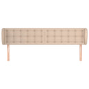 sengegavl med kanter 183x23x78/88 cm kunstlæder cappuccino