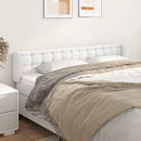 sengegavl med kanter 203x23x78/88 cm kunstlæder hvid