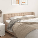 sengegavl med kanter 203x23x78/88 cm kunstlæder cappuccino