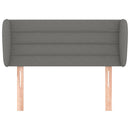 sengegavl med kanter 83x23x78/88 cm stof mørkegrå