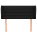 sengegavl med kanter 83x23x78/88 cm stof sort