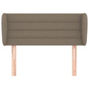 sengegavl med kanter 93x23x78/88 cm stof gråbrun