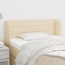 sengegavl med kanter 93x23x78/88 cm stof cremefarvet