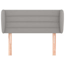 sengegavl med kanter 103x23x78/88cm stof lysegrå