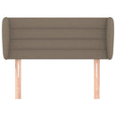 sengegavl med kanter 103x23x78/88 cm stof gråbrun