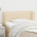 sengegavl med kanter 103x23x78/88 cm stof cremefarvet