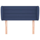 sengegavl med kanter 103x23x78/88 cm stof blå