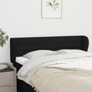 sengegavl med kanter 147x23x78/88 cm stof sort