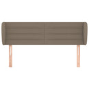 sengegavl med kanter 147x23x78/88 cm stof gråbrun