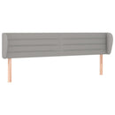 sengegavl med kanter 147x23x78/88cm stof lysegrå