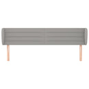 sengegavl med kanter 147x23x78/88cm stof lysegrå