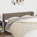 sengegavl med kanter 163x23x78/88 cm stof gråbrun