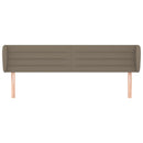 sengegavl med kanter 203x23x78/88 cm stof gråbrun