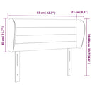 sengegavl med kanter 83x23x78/88 cm fløjl sort
