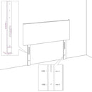 sengegavl med kanter 147x23x78/88 cm fløjl mørkegrøn