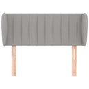 sengegavl med kanter 83x23x78/88 cm stof lysegrå