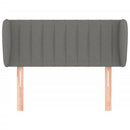 sengegavl med kanter 83x23x78/88 cm stof mørkegrå