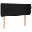sengegavl med kanter 83x23x78/88 cm stof sort