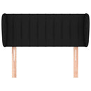 sengegavl med kanter 83x23x78/88 cm stof sort