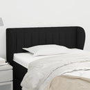 sengegavl med kanter 83x23x78/88 cm stof sort