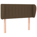 sengegavl med kanter 83x23x78/88 cm stof mørkebrun