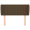 sengegavl med kanter 83x23x78/88 cm stof mørkebrun