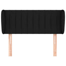 sengegavl med kanter 93x23x78/88 cm stof sort