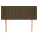 sengegavl med kanter 93x23x78/88 cm stof mørkebrun