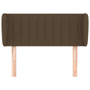 sengegavl med kanter 93x23x78/88 cm stof mørkebrun