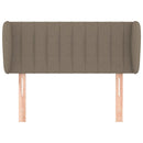 sengegavl med kanter 93x23x78/88 cm stof gråbrun
