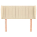 sengegavl med kanter 93x23x78/88 cm stof cremefarvet