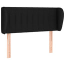 sengegavl med kanter 103x23x78/88 cm stof sort
