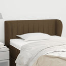 sengegavl med kanter 103x23x78/88 cm stof mørkebrun