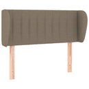sengegavl med kanter 103x23x78/88 cm stof gråbrun
