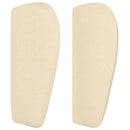 sengegavl med kanter 103x23x78/88 cm stof cremefarvet