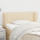 sengegavl med kanter 103x23x78/88 cm stof cremefarvet