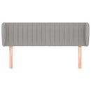 sengegavl med kanter 147x23x78/88cm stof lysegrå