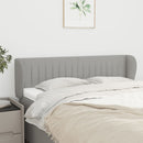 sengegavl med kanter 147x23x78/88cm stof lysegrå