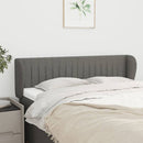 sengegavl med kanter 147x23x78/88 cm stof mørkegrå