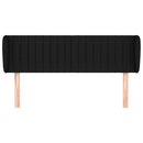 sengegavl med kanter 147x23x78/88 cm stof sort