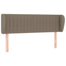 sengegavl med kanter 147x23x78/88 cm stof gråbrun
