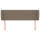 sengegavl med kanter 147x23x78/88 cm stof gråbrun