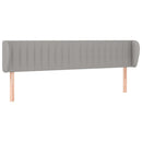 sengegavl med kanter 147x23x78/88cm stof lysegrå