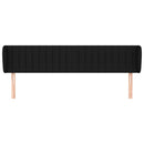 sengegavl med kanter 163x23x78/88 cm stof sort