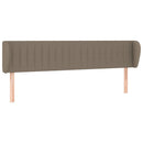 sengegavl med kanter 163x23x78/88 cm stof gråbrun