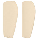 sengegavl med kanter 183x23x78/88 cm stof cremefarvet