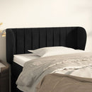 sengegavl med kanter 83x23x78/88 cm fløjl sort