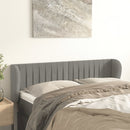sengegavl med kanter 147x23x78/88cm fløjl lysegrå